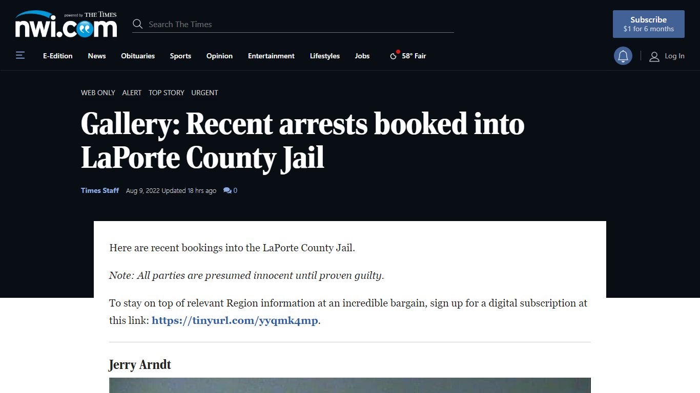 Gallery: Recent arrests booked into LaPorte County Jail ...